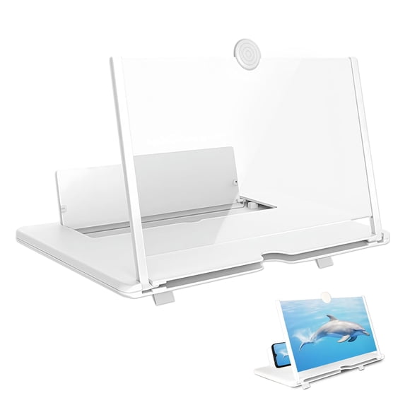 Amplificador de Pantalla Keledz 12 pulgadas 3D HD para Celular Blanco