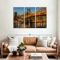 thumbnail image 2 of Elephant Stock New York Queensboro Bridge Wall Art - Horizontal Multi Panel Canvas - Living Room Wall Decor - Architecture Multi Panel - Orange And Brown Decor By Christian Heeb - 57" x 36", 2 of 8