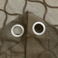thumbnail image 5 of Pinewave Brown Sheer Curtains 63 inch 2 Panels Embroidered Geometric Light Filtering Drapes Grommet Top W38 xL63 x2, 5 of 5