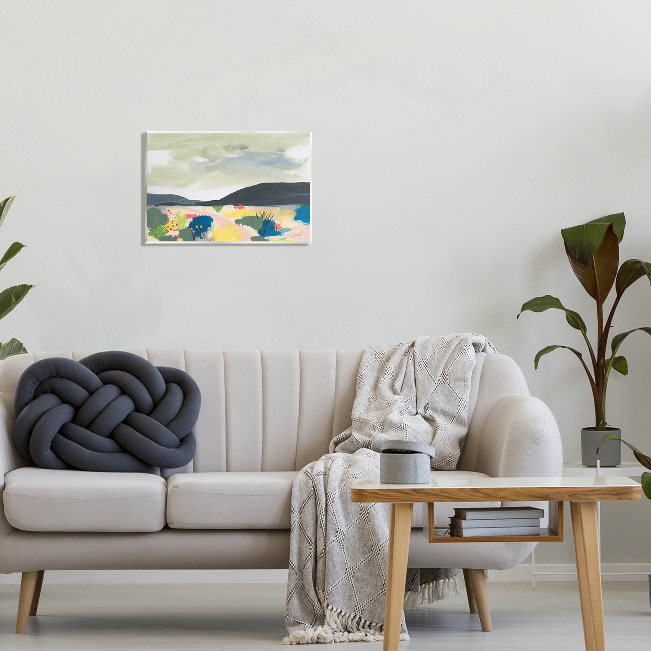 Stupell Industries Mountain Meadow Landscape Horizon Painting Unframed Art Print Wall Art, Design by Jan Weiss