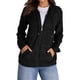 thumbnail image 2 of Suéteres para Mujer, Sudaderas de Punto de Larga con Cremallera, Sudaderas Acanaladas, Sudaderas Casuales Holgadas con Bolsillo. Negro XL, 2 of 9