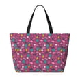 thumbnail image 2 of Gaeub Summer Flamingo Beach Travel Bag, Multi-Pocket Beach Bag, Summer Vacation Bag, Beach Essentials Tote, 2 of 7