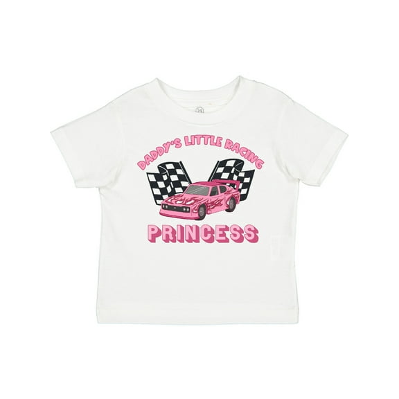 Inktastic Daddy's Racing Princess Pink Race Car Boys or Girls Toddler T-Shirt