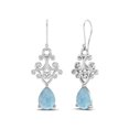 thumbnail image 2 of 7x5 MM Poire Larimar 925 Sterling Silver Filigrane Drop Femmes Boucle d'Oreille, 2 of 4