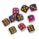 thumbnail image 4 of Dados acrílicos de seis caras D6 opacos de 12 mm para juegos de rol DND RPG. Negro Púrpura, 4 of 6