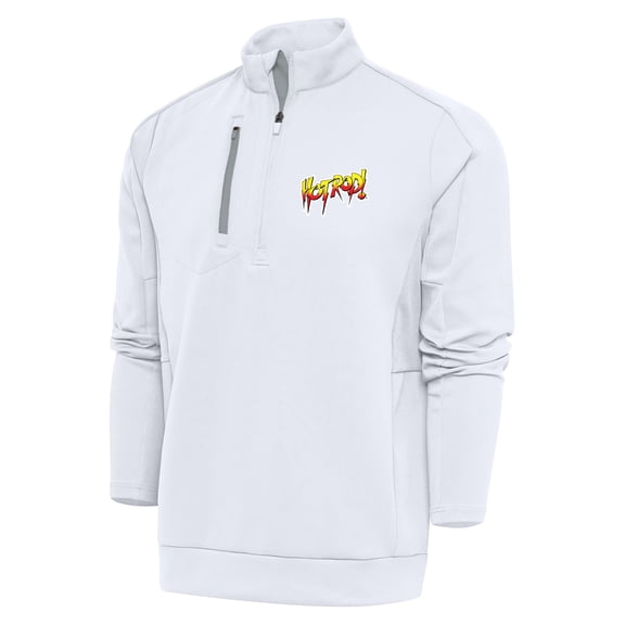 Men's Antigua White "Rowdy" Roddy Piper Generation Quarter-Zip Pullover Top
