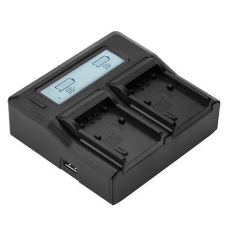 Green Extreme Dual Smart Charger with LCD Screen for Sony P, H, and V Series