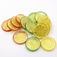 Moonvvin 10pcs Fake Lemon Slice Artificial Fruit Simulation Lifelike
