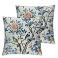 thumbnail image 2 of Jiayy Chinoiserie Throw Pillow Covers Blue and White Home Decor 2pcs Floral Pillowcase Cushion Cover for Bed Sofa Couch,, 2 of 6