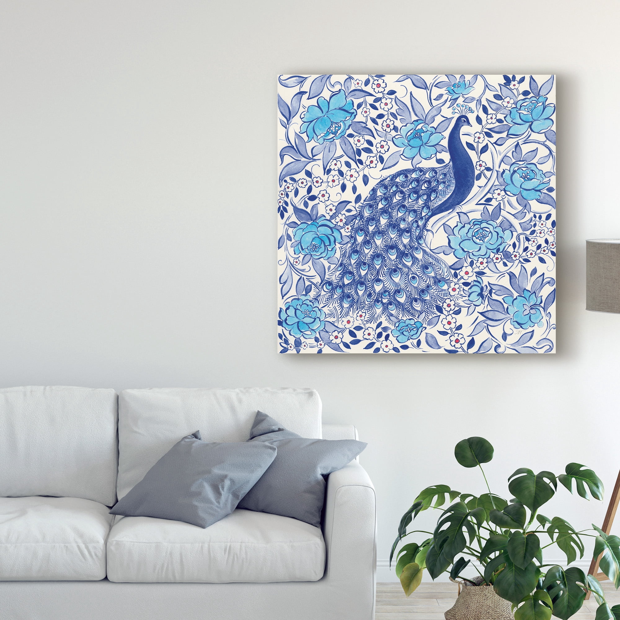 Trademark Fine Art 'Peacock Garden III' Canvas Art by Miranda Thomas