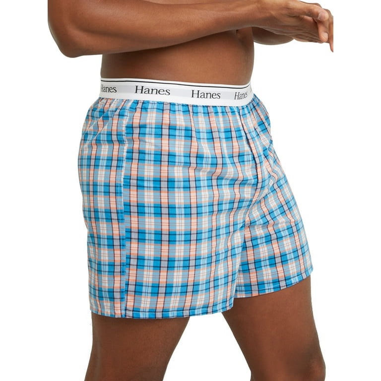 Hanes Originals Men's Woven Boxer, Moisture Wicking Woven Boxer, 3-Pack