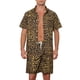 thumbnail image 1 of Camisas impresas de animales INSPIRE CHIC para hombres, conjunto de 2 piezas de verano, camisas hawaianas y pantalones cortos, color marrón, 1 of 5