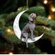 thumbnail image 2 of Colgante Decorativo Creativo Con Perro Navideño Sentado En La Luna, Negro, 2 of 6