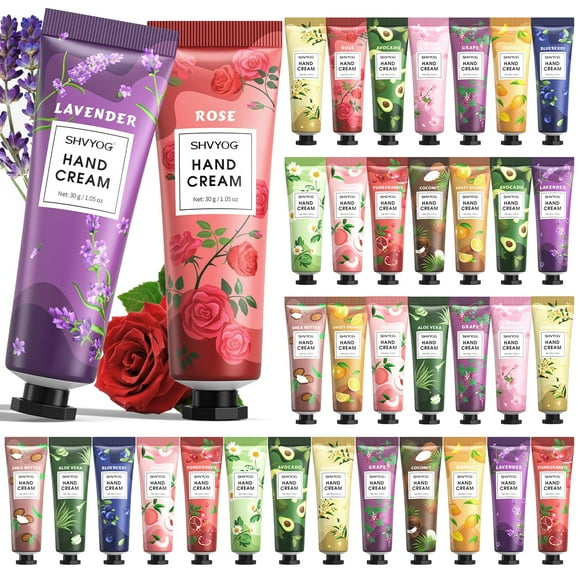 36 Pack Moisturizing Hand Cream Gift Set - Natural Plant Formula for Dry Cracked Hands, Ideal for Mother's Day, Birthday, Teacher Appreciation, Bridesmaid, and Nurse Gifts