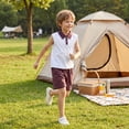 thumbnail image 3 of NIPAXO Boys Outfit Set, Sleeveless Polo Shirt & Plaid Shorts Preppy Style 2-Piece Shorts Set for Toddler Boys（7-8Y）, 3 of 6