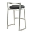 thumbnail image 6 of LumiSource Stainless Steel, Black PU Fuji DLX Counter Stool - Set of 2, 6 of 6