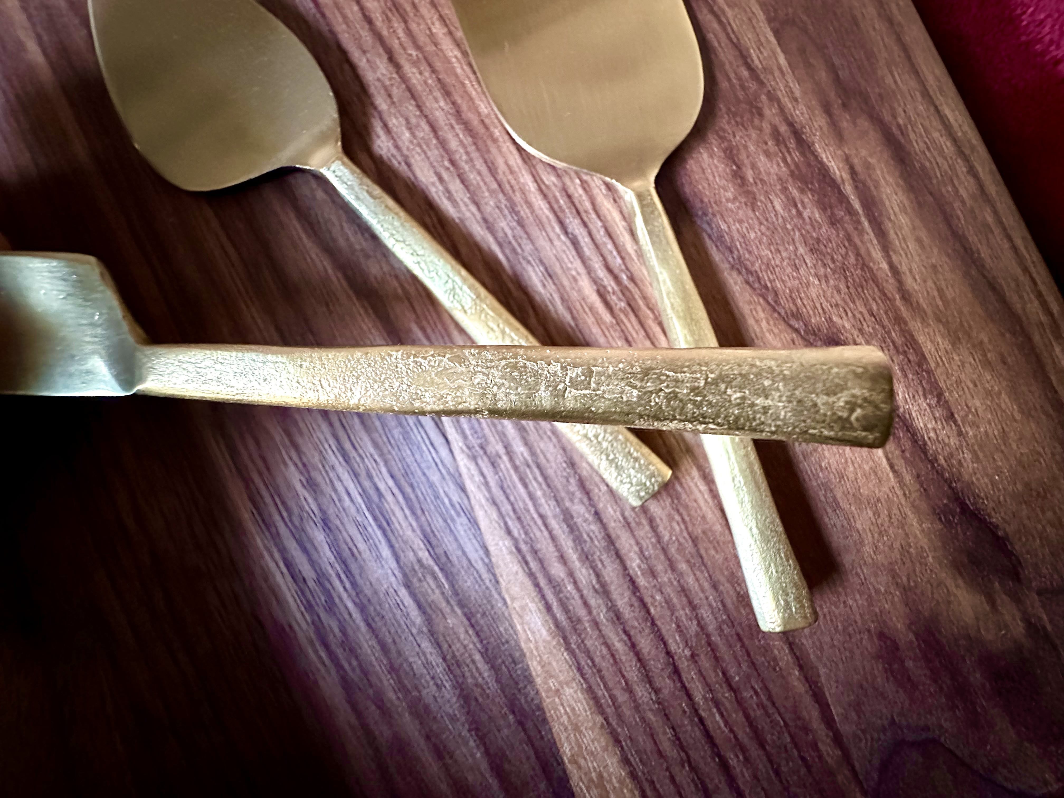 Gold Cheese Knives Set of 3 Matte Handles Charcuterie Knives,  Stainless Steel Gift Set Dishwasher Safe
