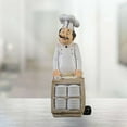 thumbnail image 5 of Cooks Characters Figurines Delicate Sculpture Resin Figure Statue Home Ornaments for Table Shelf Home Bakery Hotel - Bowls and Dishes (White), 5 of 6