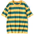 thumbnail image 1 of REDHOTYPE Men's Loose-fit Short-Sleeve Stripe Crewneck T-Shirts Basic Top, 1 of 2