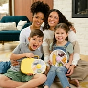 GoBe Kids Bento Style Lunch Box with Snack Spinner Flip - حاوية غداء مقسمة مع 6 مقصورات ، صينية ساندويتش وتخزين الفاكهة ، للغداء المدرسي والسفر