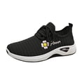 thumbnail image 2 of AUDeals Women's Floral Print Bowling Shoes, Air Cushion Sneakers with Arch Support for Work, Gym and Running (Black, 8), 2 of 9