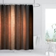 thumbnail image 2 of Brown Copper Shower Curtain Bronze Rust Striped Earth Tone Pale for Mens Peach Tan Clay Strip Farmhouse Rustic Vintage Bathroom Fabric 72x72 Inch with Plastic Hook, 2 of 6