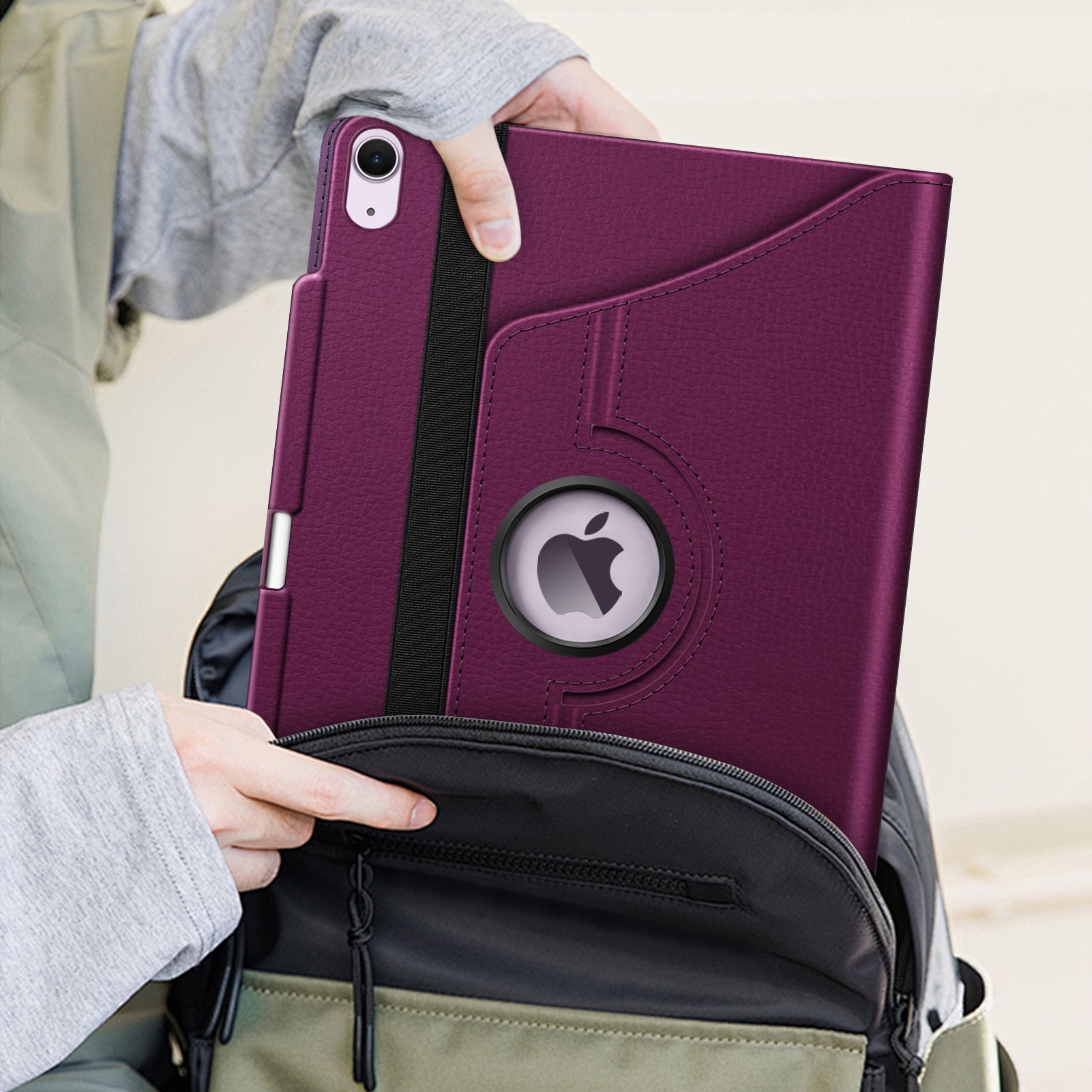 Fintie Rotating Case for iPad Air 13-inch (M4) 2026, (M3) 2025, (M2) 2024 - 360 Degree Rotating Protective Stand Cover with Pencil Holder, Purple
