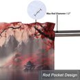thumbnail image 5 of Japanese Window Curtain Valances Spring Red Cherry Blossom Sailboat Sun Seascape Privacy Decorative Rod Pocket Short Window Valance Curtains 54 by 18 in, 1 Panel, 5 of 6