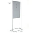thumbnail image 3 of M&T Displays Metal Eco Info Board, Silver 24x36 Inches Slide-In Poster Sign Holder 1 Tier Double Sided Floor Standing Pedestal Advertising Display with Backing and Anti-Glare Lens, 3 of 9