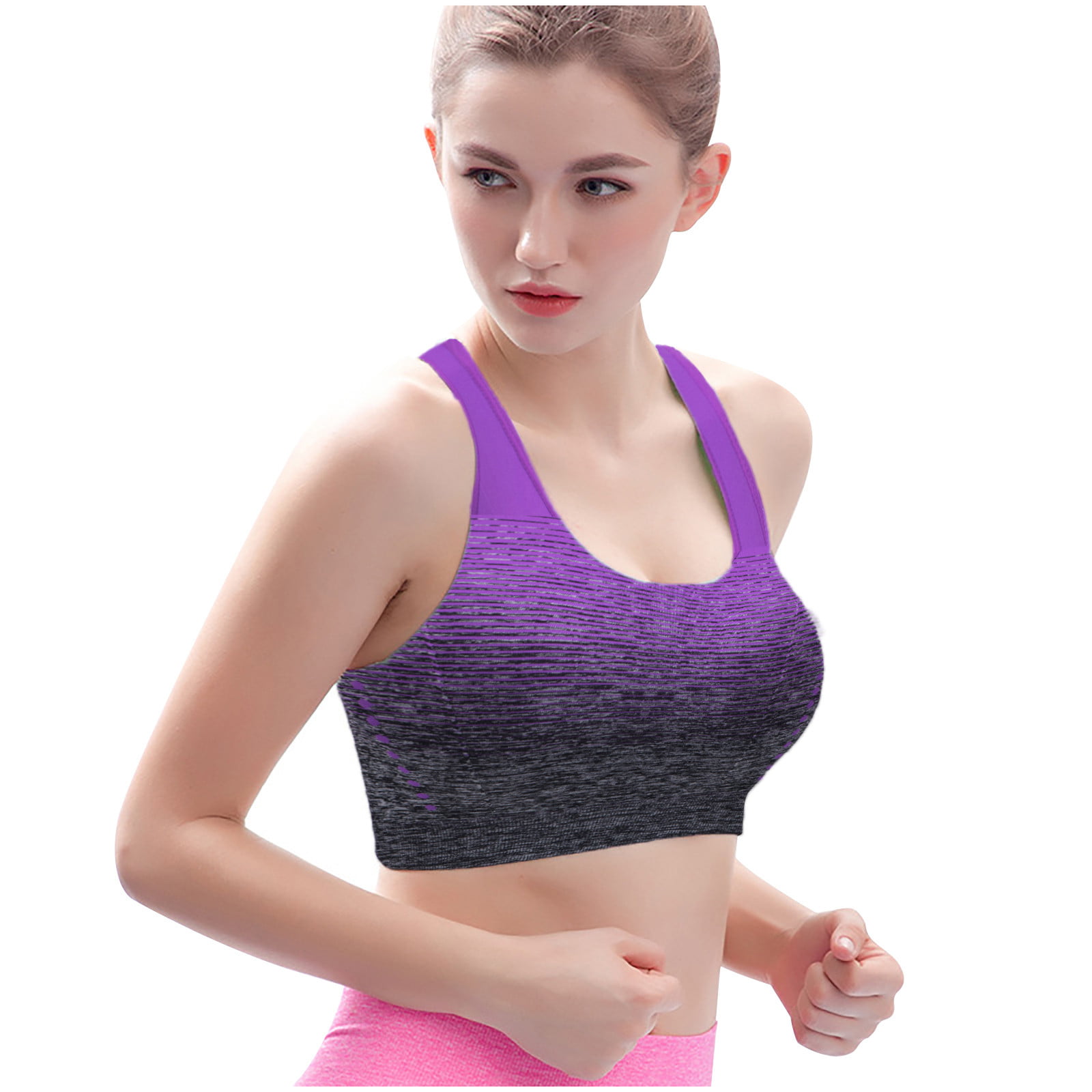 Details about   Women Anti-Shrink Padded Sports Bra And High Waist Leggings Set Fitness Clothing 
