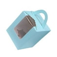 thumbnail image 2 of Baking Packaging MaFen Box 1 Single CUPCAKE Handheld Window Cup Cake Box Pudding Box, 2 of 9
