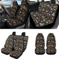 thumbnail image 2 of Uorisanigo Aesthetic Mushroom Car Seat Covers Font Rear Set/Car Coasters/Shift Knob & Handbrake Cover/Headrest Protector/Steering Cover/Seat Belt Pads/Center Console Covers/Keyrings 18 Packs, 2 of 7