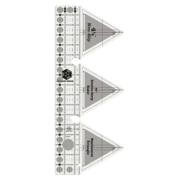 Bewildely Regla de costura acrílico transparente tejido plantilla bordado DIY dibujo artesanal acolchado 60 grados 10 pulgadas Type2 NO2 Bewildely HA062882-06