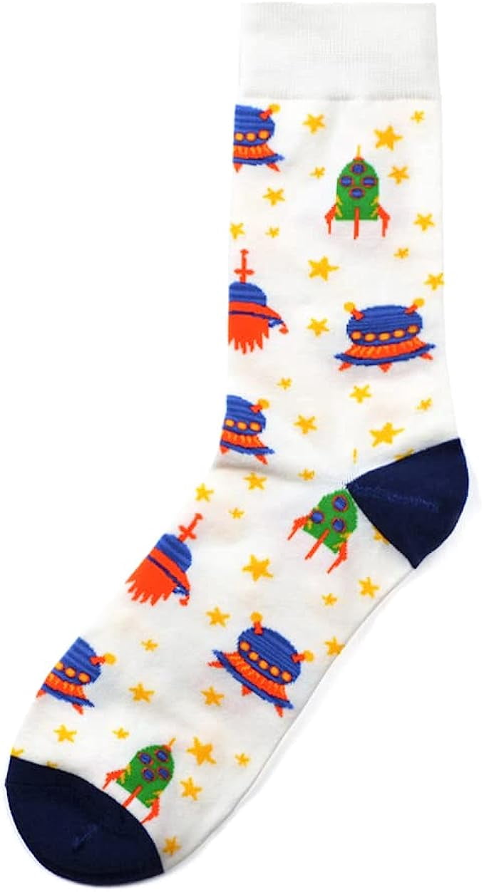 Funky Jazzy Dress Crew Socks For Both Men and Women 4 Pack