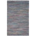 thumbnail image 1 of Safavieh Rag 2'3" X 6' Hand Woven Cotton Rug in Aqua, 1 of 3