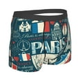thumbnail image 3 of Kll France And Paris Men'S Cotton Boxer Briefs Underwear-Large, 3 of 9