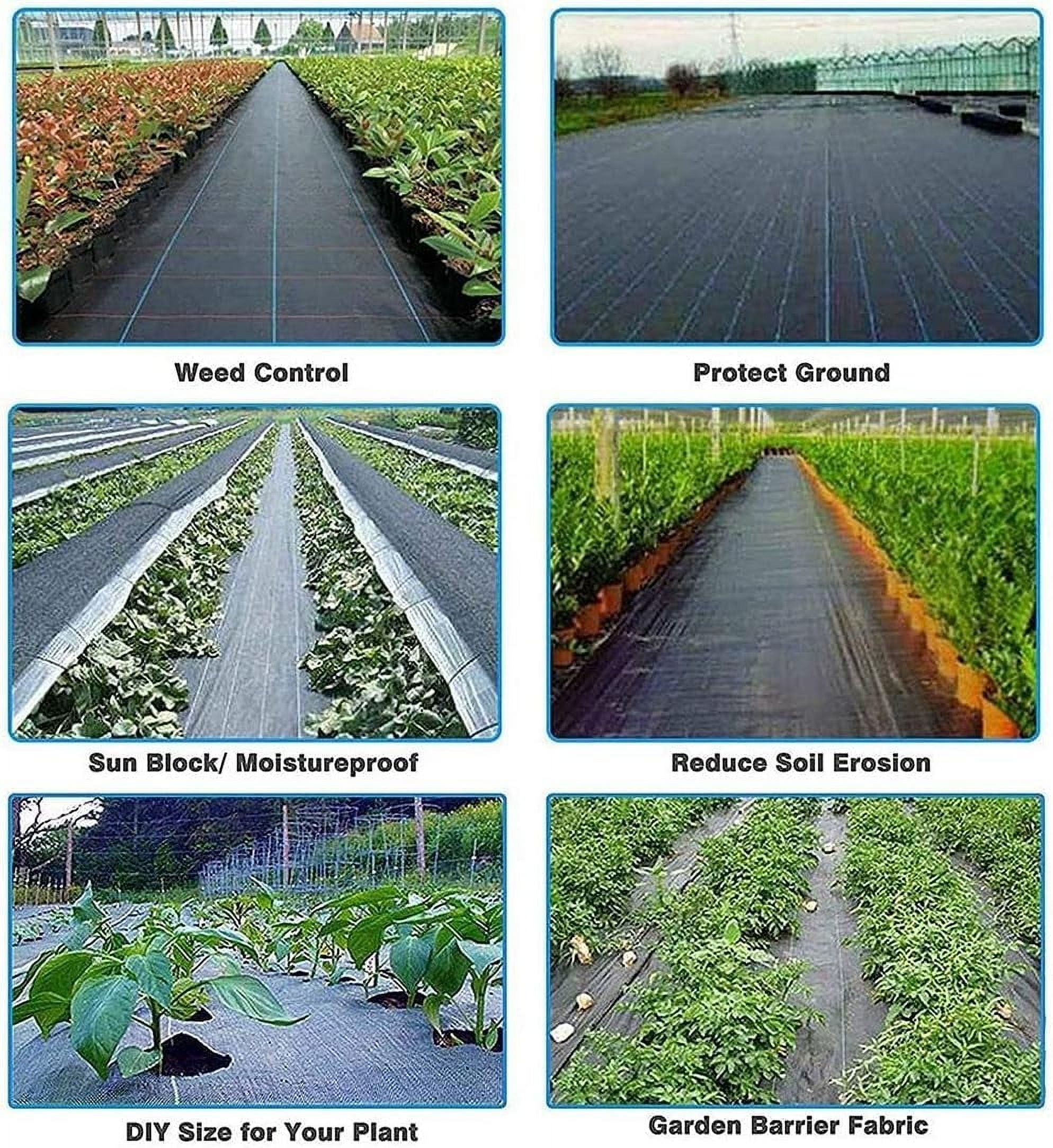LITA 3x100 ft Heavy Duty Weed Barrier Landscape Fabric for Outdoor Gardens Non Woven Weed Blocker Fabric