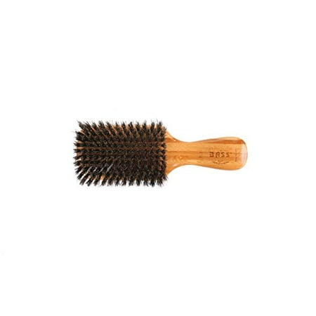 Best Classic Men's Hair Brush with Soft Wild Boar Bristles & Light Wood (Best Brush For Long Fine Hair)