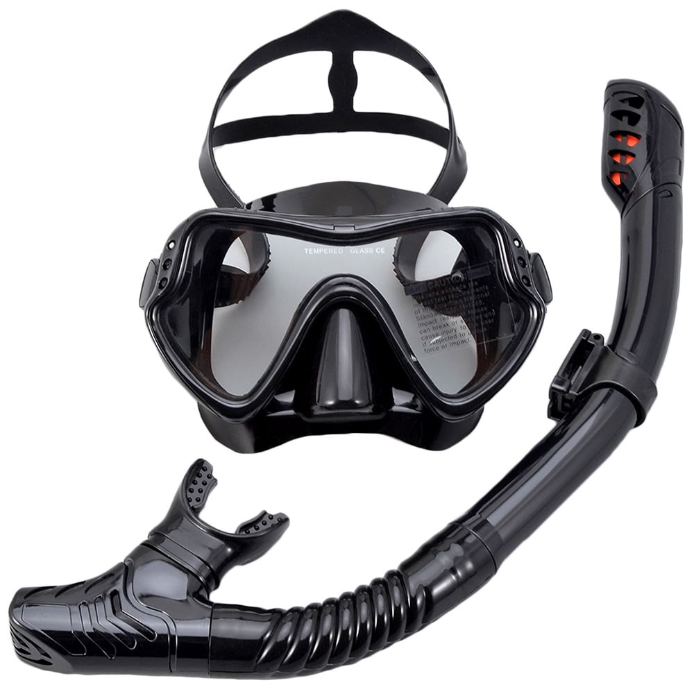 US Adult Dive Mask Anti-fog Swimming Goggles Dry Breath Tube Scuba Snorkelling 