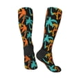 thumbnail image 4 of Daiia Sports Socks Palm Trees Printed Novelty Crew Socks for Men Women Knee High Socks Cotton Socks Soft & Breathable Support Unisex Socks, 4 of 9