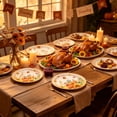 thumbnail image 5 of OCCOA 20 Piece Thanksgiving Disposable Tableware Set with Fall Pumpkin Design, Paper Plates Cups Napkins for Harvest Party Decoration, B, 5 of 6
