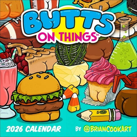 Butts on Things 2026 Wall Calendar, (Paperback)