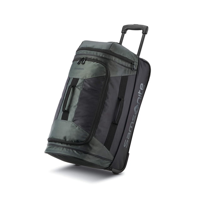 Bolsa de viaje Samsonite Andante con 2 ruedas, 55 cm, color verde musgo/negro