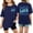 Navy, variant on Xijirk Girls T Shirts Graphic Print Tees and Casual Shirts Short Sleeve Comfortable Daily Wear Tops,90