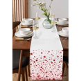 thumbnail image 4 of Red Polka Dot Table Runner 108 Inches, Modern Art Abstract Watercolor Dot Bed Runner Dresser Scarves Tabletop for Indoor Outdoor Parties/Ceremony/Banquet, 13"x 108", 4 of 8