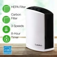 thumbnail image 2 of LP200 HEPA Desktop Air Purifier with Timer for a Cleaner,Fresher Home Environment –2-Stage Filtration Removes Smoke, Odors, Pet Dander, Virus Sized Particles,Pollen, 14.75" x 7.3” x 10.3”, White, 2 of 4
