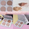 thumbnail image 4 of Clearance Sale 4 Color Shades Women Face Highlight Blush Powder Bronzing Powder Palette Long Lasting Beauty Makeup Highlight, 4 of 9