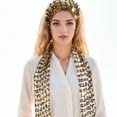 thumbnail image 2 of Unique Bargains 1 Pc Scarf Sequined Cut-Out Neck Scarf Black Gold Tone, 2 of 6