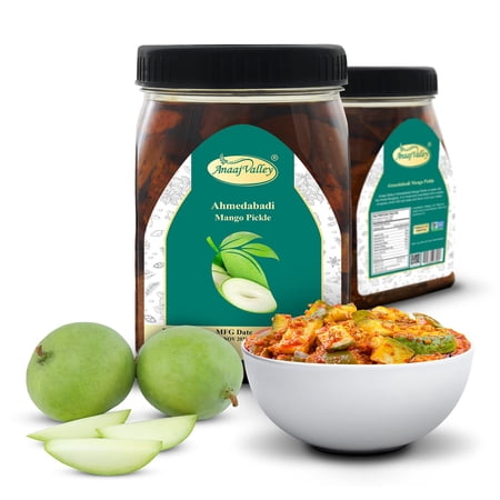 ANAAJ VALLEY Mango Pickle – 650g Hot Mango Pickle – Spicy Mango Achar – Indian Mango Pickle – Adds Taste and Flavor in Food – Natural – Fresh & Delicious – Non-GMO – Gluten Free – Pack of 1