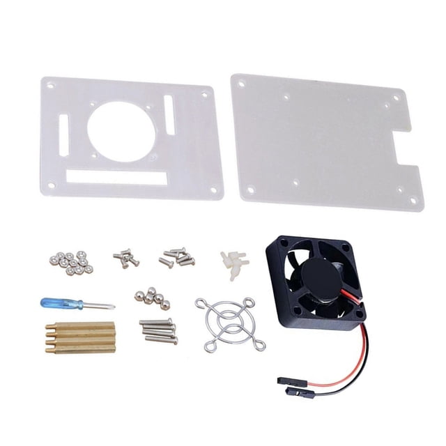 CSYANXING Étui de Refroidissement Acrylique Transparent, Accès Facile aux Ports, Assure une Performance Stable pour Raspberry Pi 3/2 Modèle B